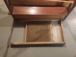 Gun Rack, Wooden Toolbox, & Vintage Washboard