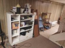 Basement Wall Contents - Kitchen Appliances, Folding Chairs, Stands, & more
