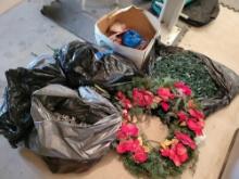 Wreathes, Christmas lights, Holiday items