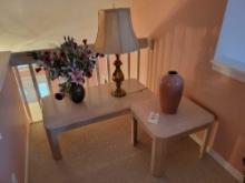 Matching Stands, Vases, Lamp