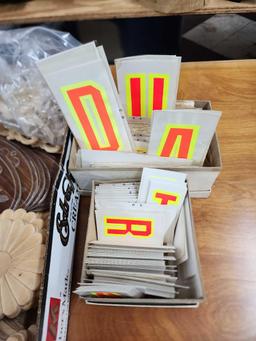 Window Cling Sets numbers & letters & wood trim lot