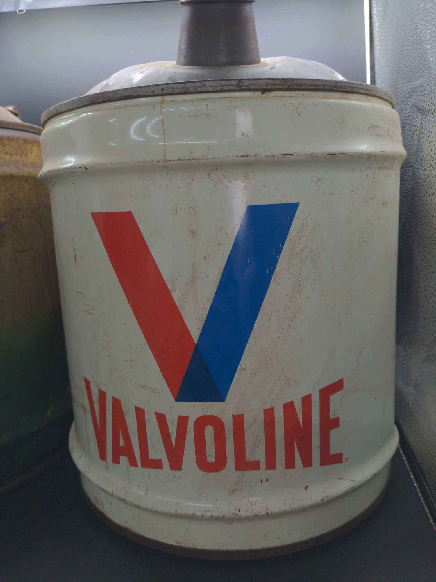 Vintage Valvoline 5 gallon Oil Cans