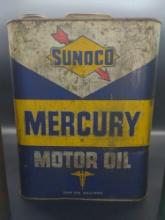 Sunoco Mercury Motor Oil 2 gallon vintage can