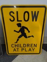 Aluminum Slow Children at Play Street Sign