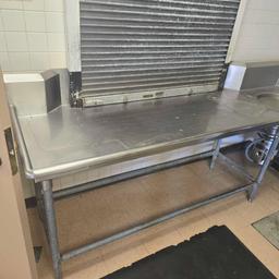 Hobart dish washing unit with stainless sink and stands