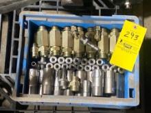 1 lot Hydraulic male & female quick connectors with other hydraulic couplers.