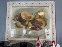 (4) Fruit Prints Picture Frames