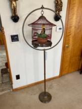 Vintage Hanging Bird Cage with Stand