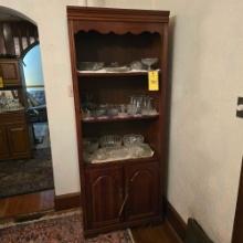Set of 2 Solid Wood Display Cabinets