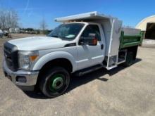 2013 Ford F-350 Dump Truck 8ft. 4x4 with alum toolbox; 91,163 mi