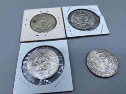 1964 Silver Kennedy Half Dollars bid x 4