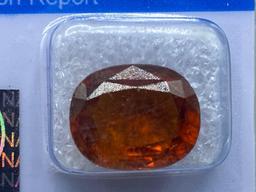 Certified Natural Hessonite Garnet 6.900 CTS