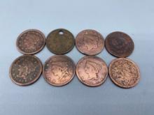 1830-1853 Large Cents bid x 8
