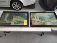 2 Early Mayfield Parrish Style Prints Framed
