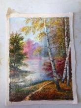 Kurshev 9x12 inch spectacular fall scene oil on canvas