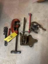 Rigid Pipe Cutter, Pipe Vise, Wrenches