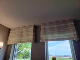 Group of assorted window valance curtains