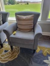KFI upholstered arm chair with accent pillow
