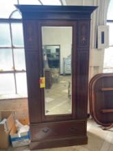 1920?s English Inlaid Armoire with Drawer