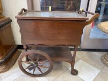 1900s Mahogany Tea Cart