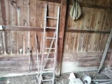 Wooden Ladder, Horse Collar, Pitch Fork, Shovel,