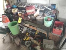 Contents of Work Bench Hardware, Vise, Tires,