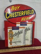 Chesterfield Cigarettes Double Sided Metal Flange Sign