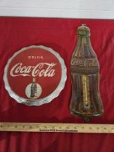 Coca Cola Sign & Thermometer