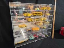 School Buses, Trucks and Car Plastic Mirror Back Display