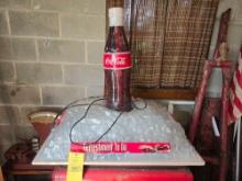 Plastic Coca Cola Lighted Display, has some damage