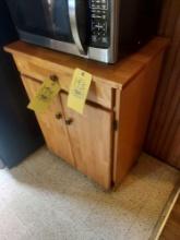 Solid Oak Microwave Stand