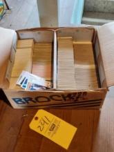 Box of Assorted Baseball Cards - Various Years, Teams, & Brands