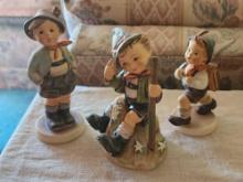 (3) vintage Goebel Hummel figurines, boys