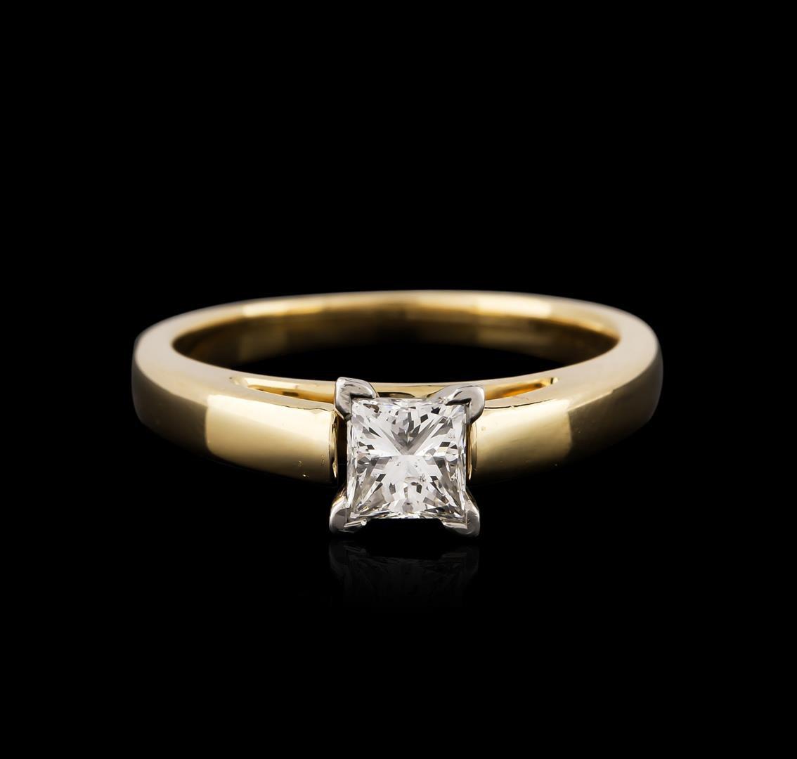 14KT Yellow Gold and Platinum 0.57 ctw Diamond Solitaire Ring