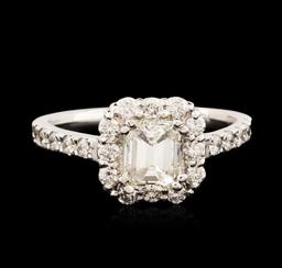14KT White Gold EGL USA Certified 1.56 ctw Diamond Ring