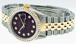 Rolex Two Tone 2.75 ctw Diamond DateJust Men's Watch