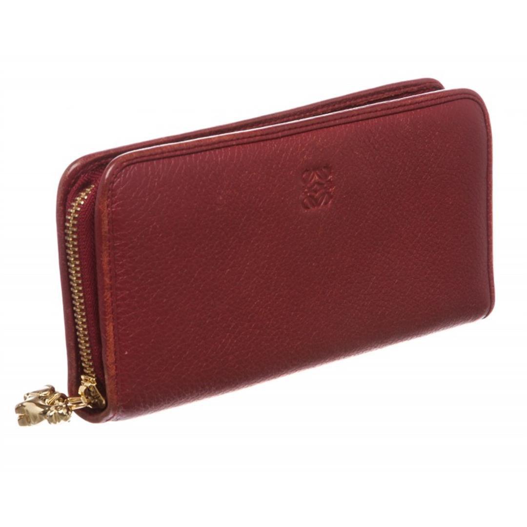 Loewe Red Leather Limited Edition Year of the Dragon Zip Around Long Wallet