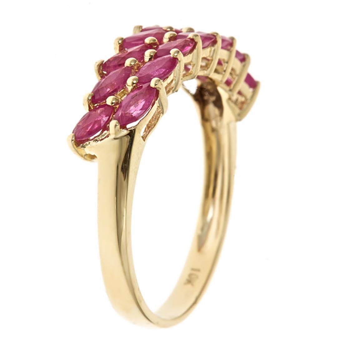 1.37 ctw Ruby Ring - 10KT Yellow Gold