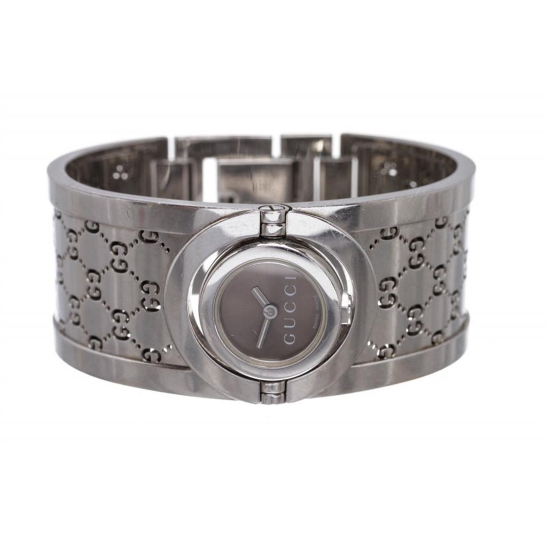 Gucci Stainless Steel Twirl Collection Bangle Bracelet Watch