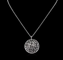 0.94 ctw Diamond Pendant With Chain - 14KT White Gold