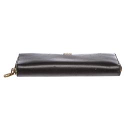 Loewe Black Leather Zip Around Long Wallet