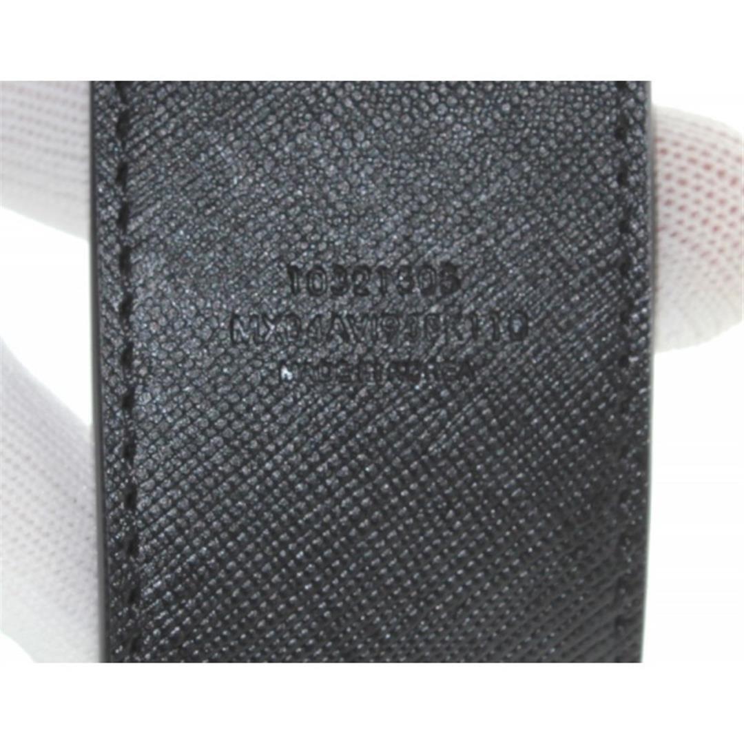 MCM Black Visetos Coated Canvas Saffiano Leather Claus Reversible Belt