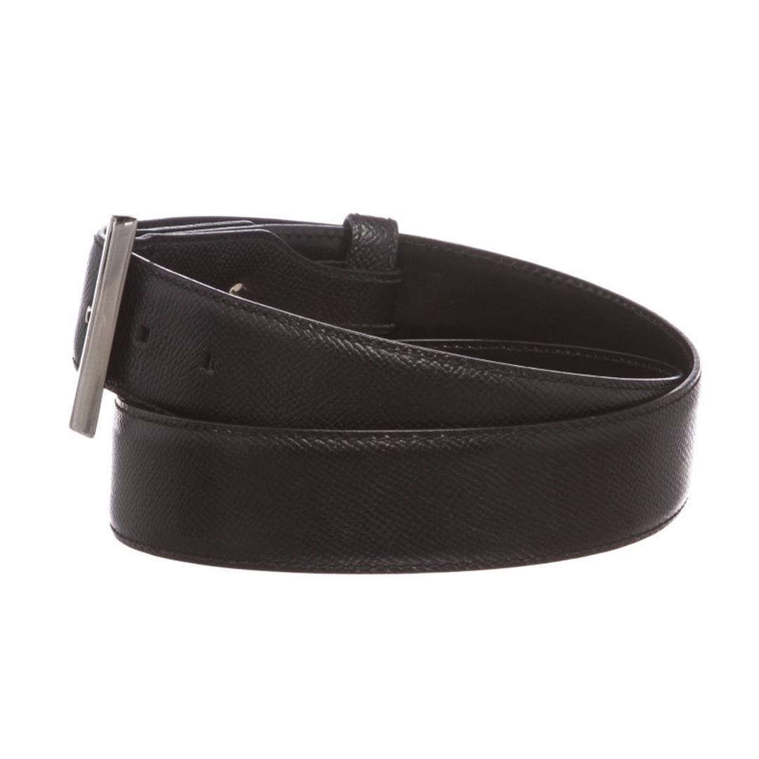 Bvlgari Black Leather Belt