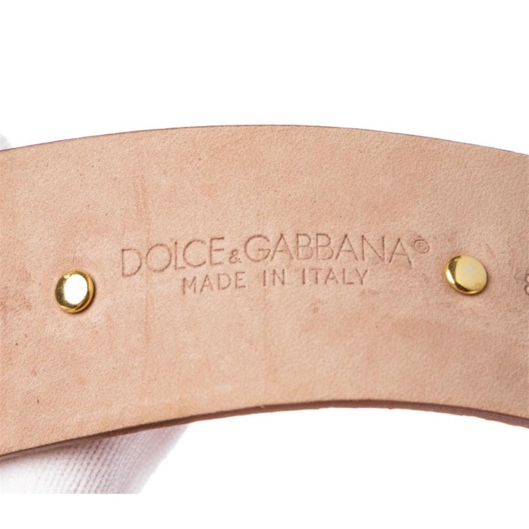 Dolce & Gabbana Brown Snakeskin Rhinestone Buckle Belt