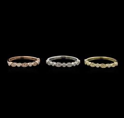0.54 ctw Diamond Ring Set of 3 - 14KT Tri Color Gold