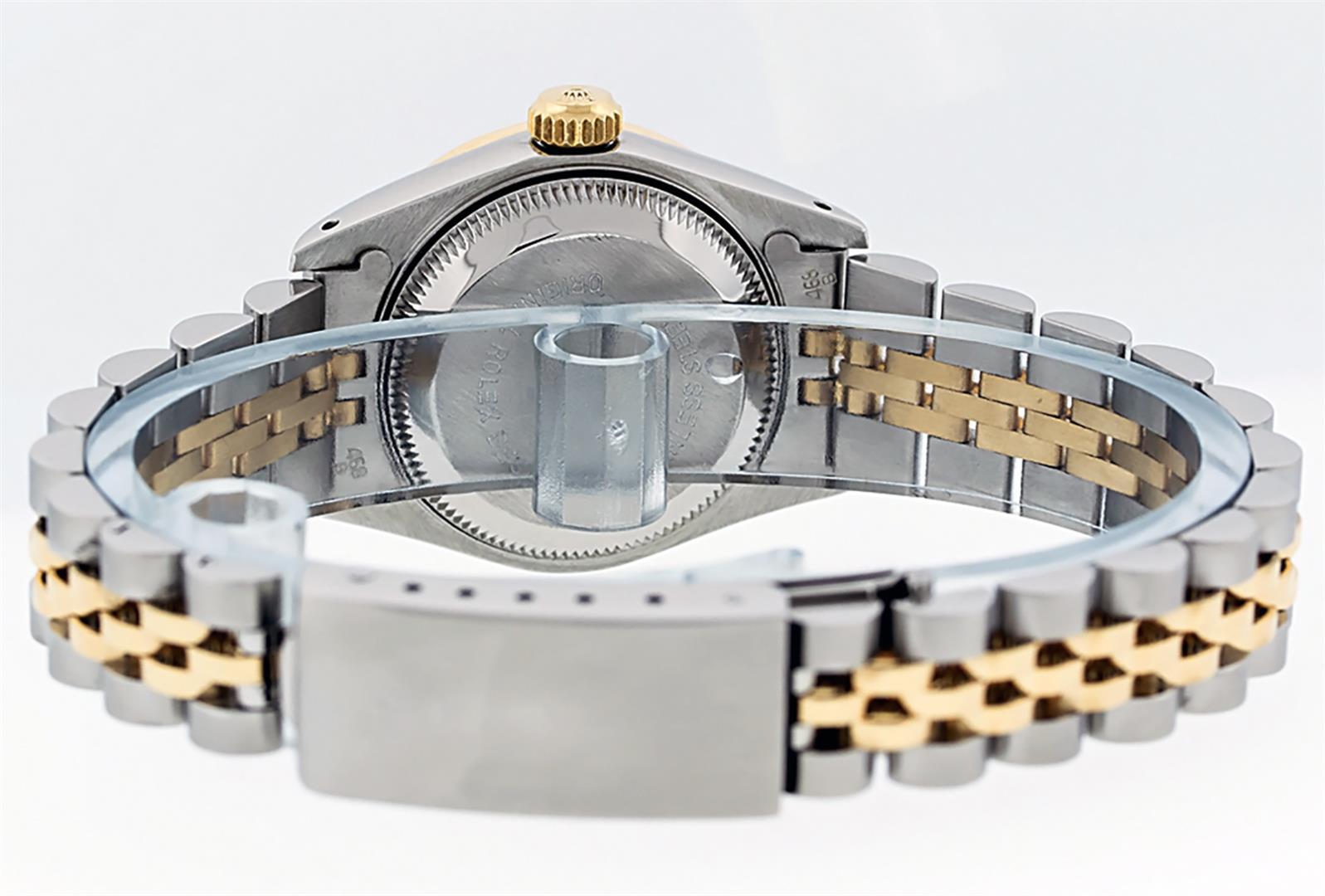 Rolex Ladies 2 Tone 14K Green VS Diamond Datejust Wristwatch