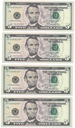 (10) Consecutive 2006 $5 FRN Star Notes CHCU