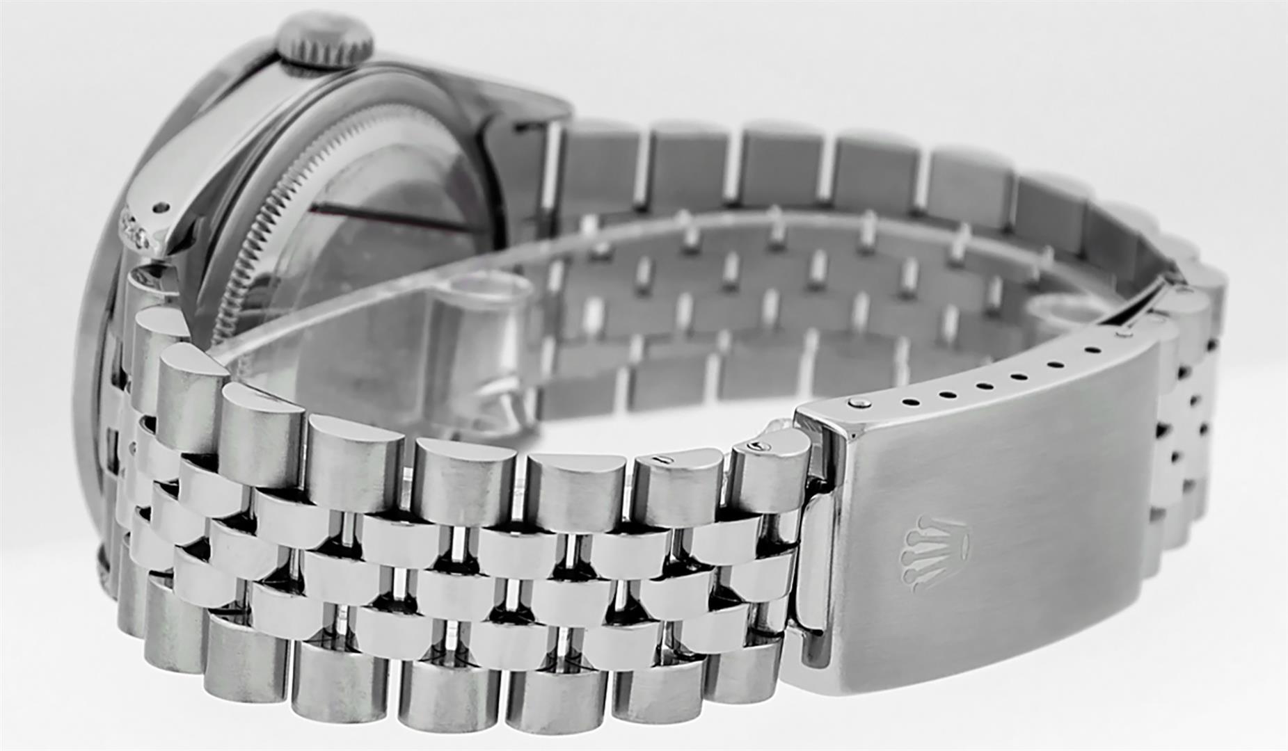 Rolex Stainless Steel 36MM Silver Diamond Lugs Datejust Wristwatch