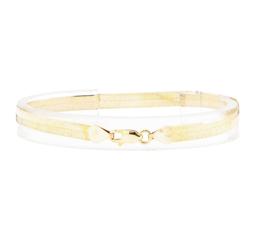 Silk Herringbone Chain Bracelet - 10KT Yellow Gold