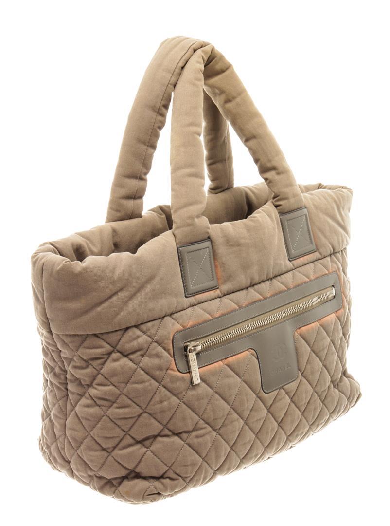 Chanel Beige Quilted Coco Cocoon Tote Bag
